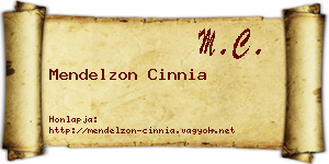Mendelzon Cinnia névjegykártya